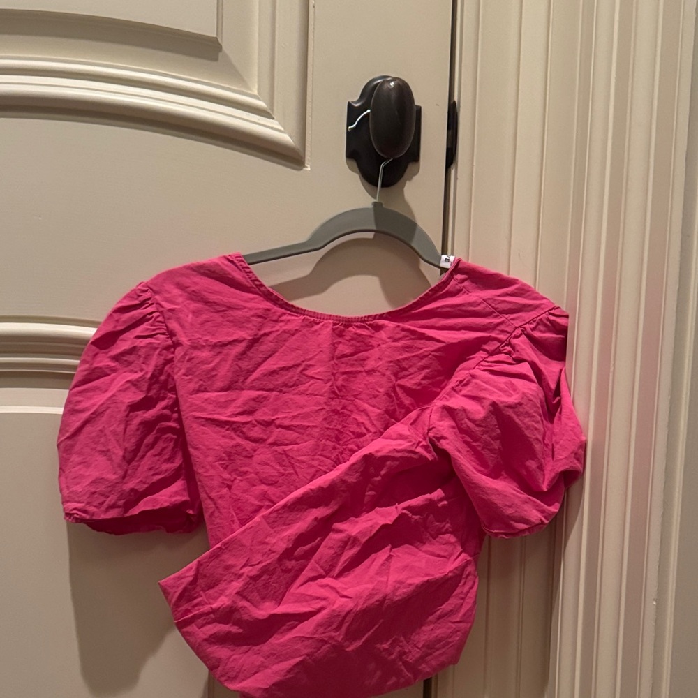 HYFVE Fuchsia Puff Sleeve Blouse